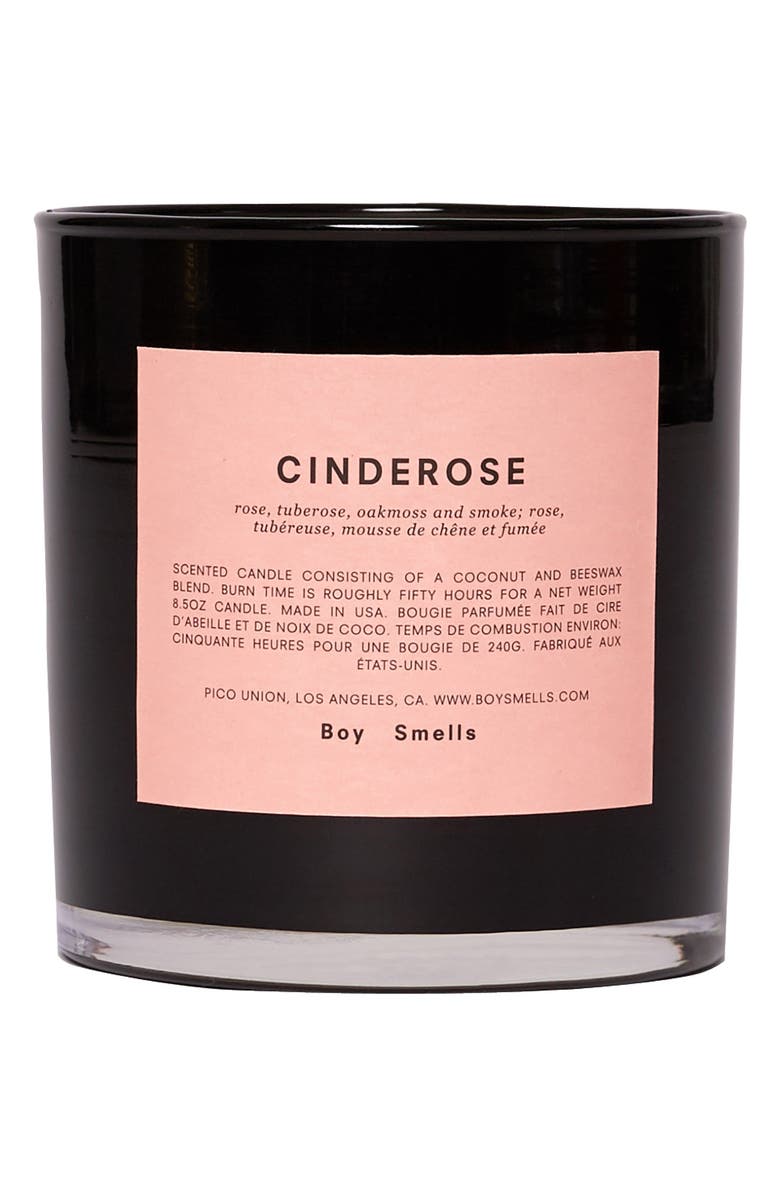 Boy Smells Cinderose Scented Candle, Main, color,