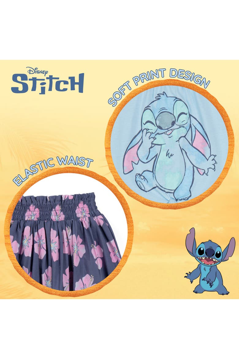 Lilo & Stitch 2-Piece T-Shirt and Skirt Set, Alternate, color, Sky Blue Gray Stitch