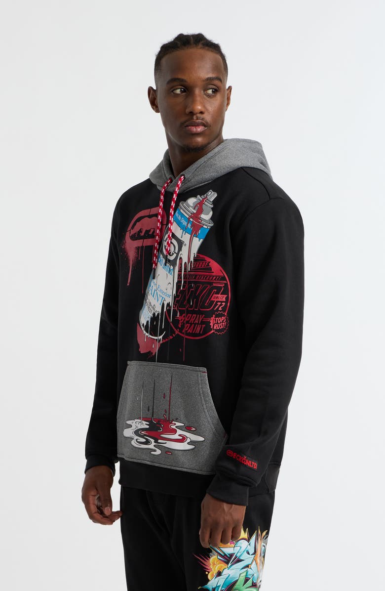 Ecko Unltd. Tag A Lot Hoodie, Alternate, color, Black