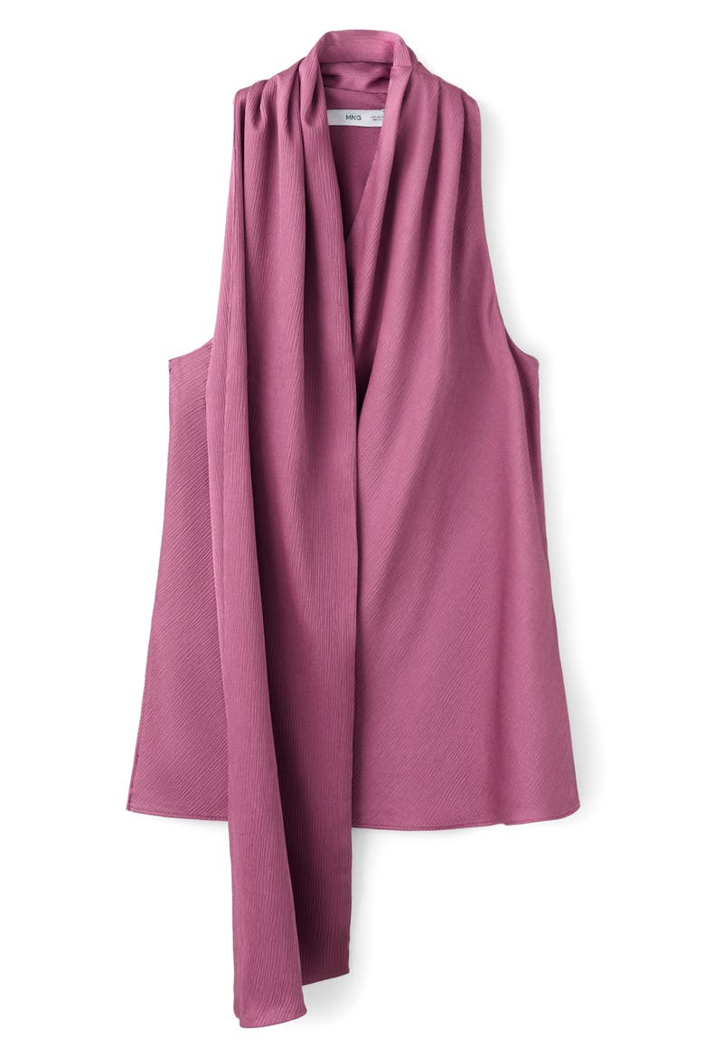 Scarf Crinkle Satin Top, Alternate, color, LIGHT/ PASTEL PURPLE