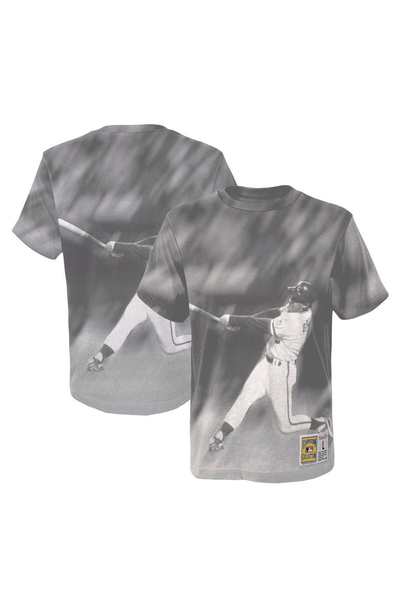 Mitchell & Ness Youth Mitchell & Ness George Brett White Kansas City Royals Sublimated Player T-Shirt, Main, color, Gray