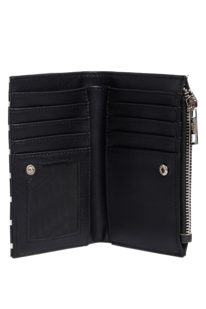 Faux Leather Snap Wallet, Alternate, color, POLKA DOT