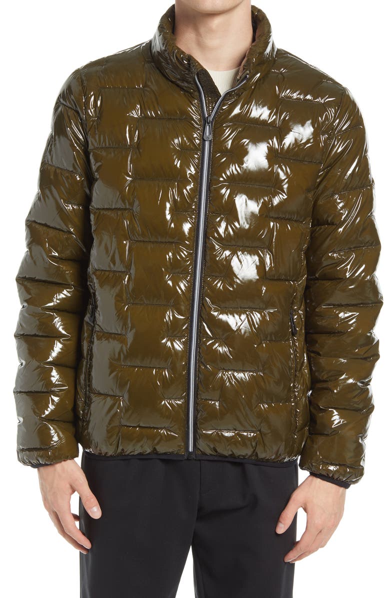 Noize Quilted Puffer Jacket, Alternate, color, Olive