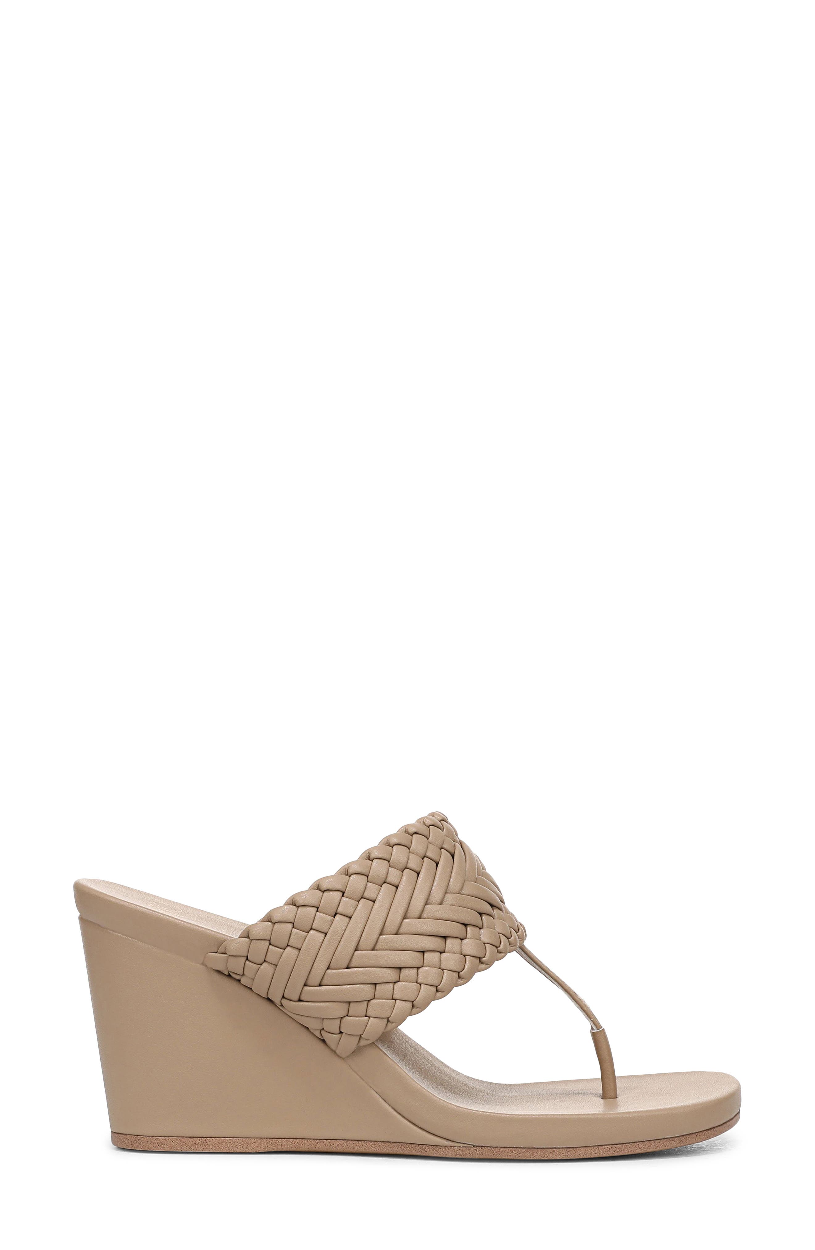 Talea Genuine Calf Hair Wedge Sandal, Alternate, color, MOCHA