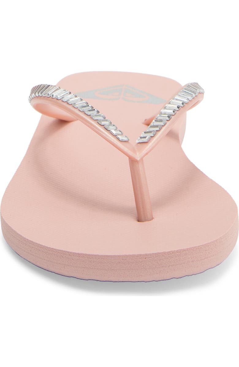 Roxy Bermuda Bling Flip Flop, Alternate, color, Peach