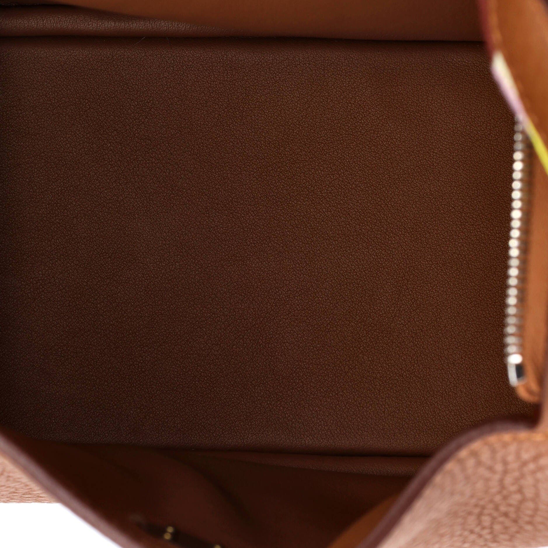 Pre-Owned Hermes Lindy Quadrille Bag Clemence with Canvas Mini, Alternate, color, Gold