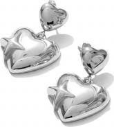 Joey Baby Heart Sculptural Stainless Steel Stud Earrings