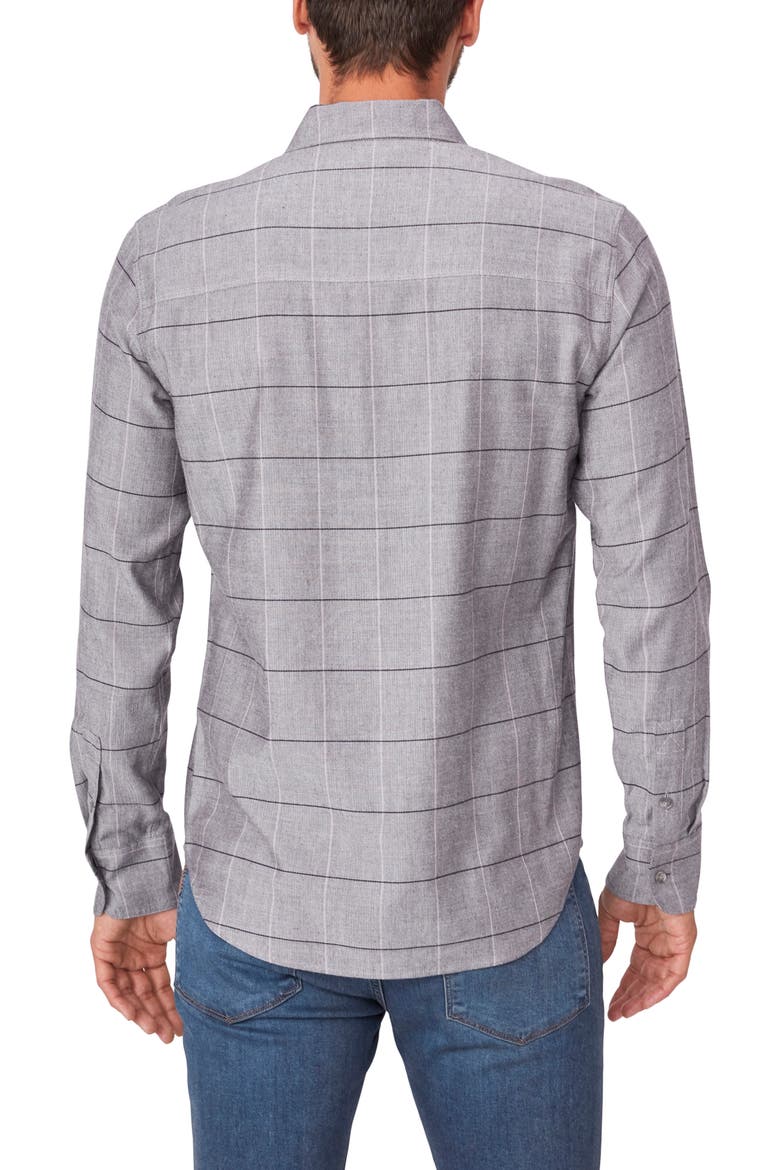 Everett Slim Fit Check Button-Up Shirt, Alternate, color, BLACK AMETHYST