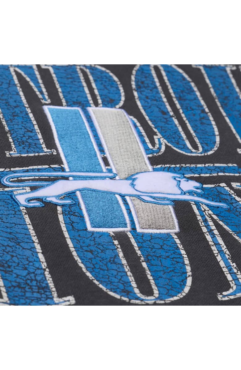 Mitchell & Ness Men's Mitchell & Ness Black Detroit Lions Downtown Crew Vintage Logo Sweatshirt, Alternate, color, Black