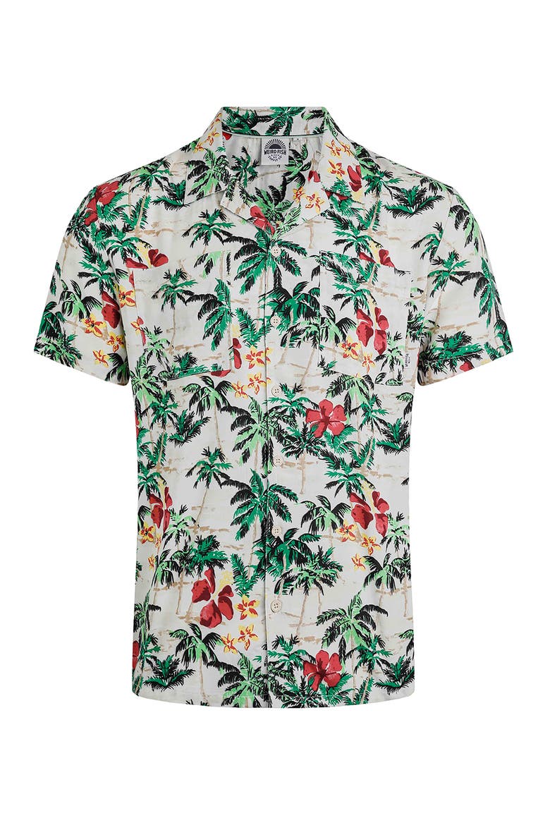 Holborn Hawaiian Shirt, Alternate, color, Peapod