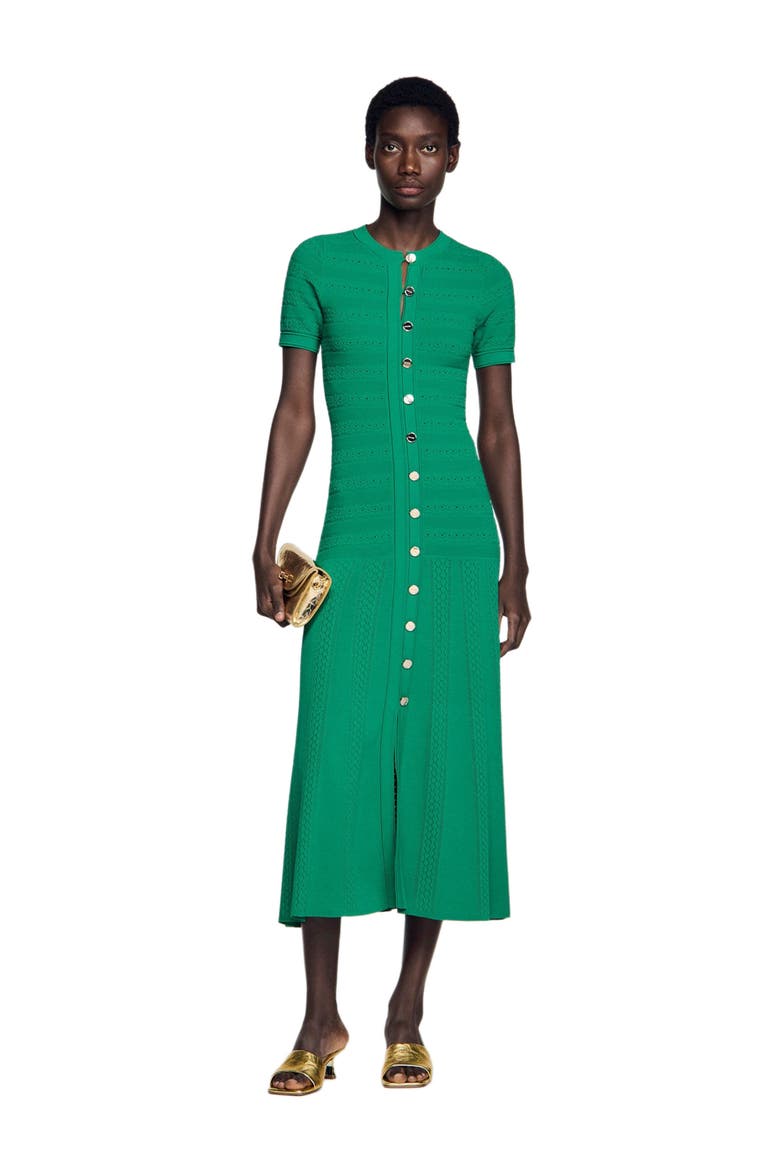 Knit maxi dress, Alternate, color, Emeuraude green