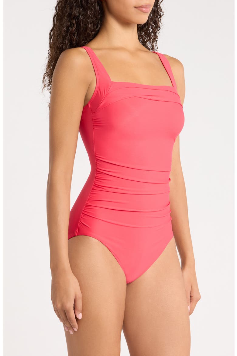 Rock Solid Polaris Underwire One-Piece Swimsuit, Alternate, color, PAPAYA