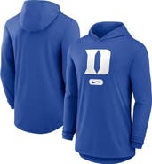 Nike Men's Nike Royal Duke Blue Devils Lightweight Performance Long Sleeve Hoodie T-Shirt
