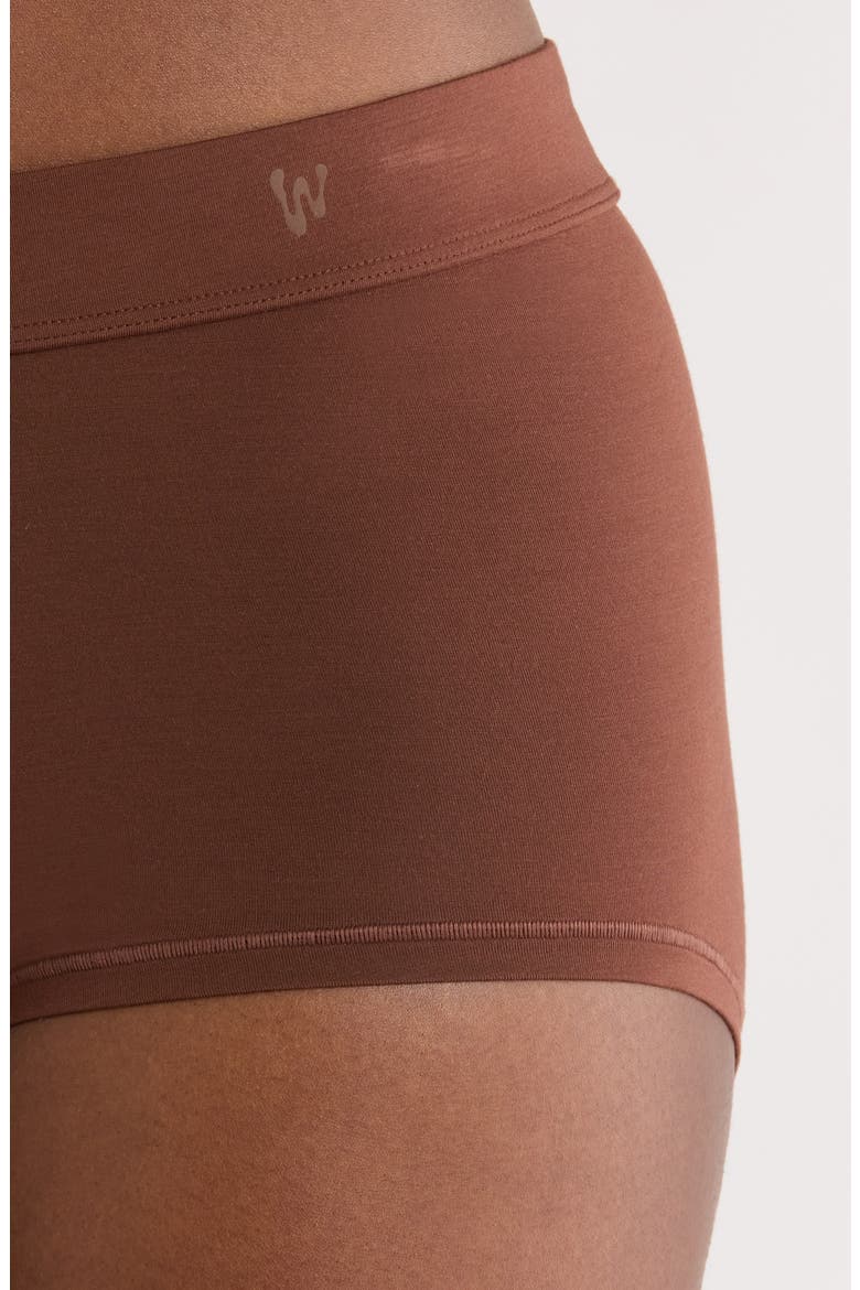 Luxe Bold Stretch Modal Boyshorts, Alternate, color, ESPRESSO