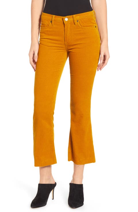 Corduroy Crop Flare Pants