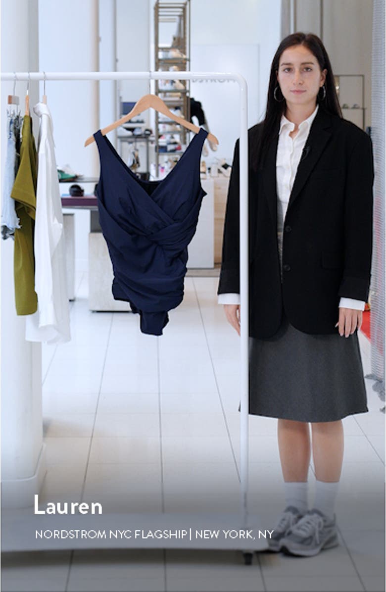 Illusionist Crossover One-Piece Swimsuit, sales video thumbnail