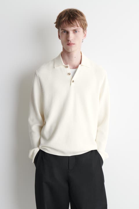 Honeycomb-knit Polo Shirt