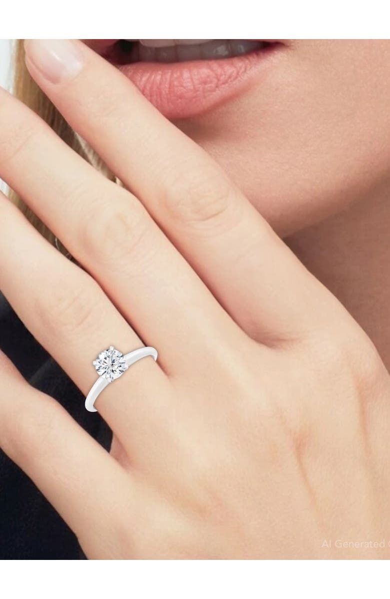 Bliss Diamond 1ct Round Diamond Solitaire Engagement Ring Lab Grown, Alternate, color, 14K White Gold