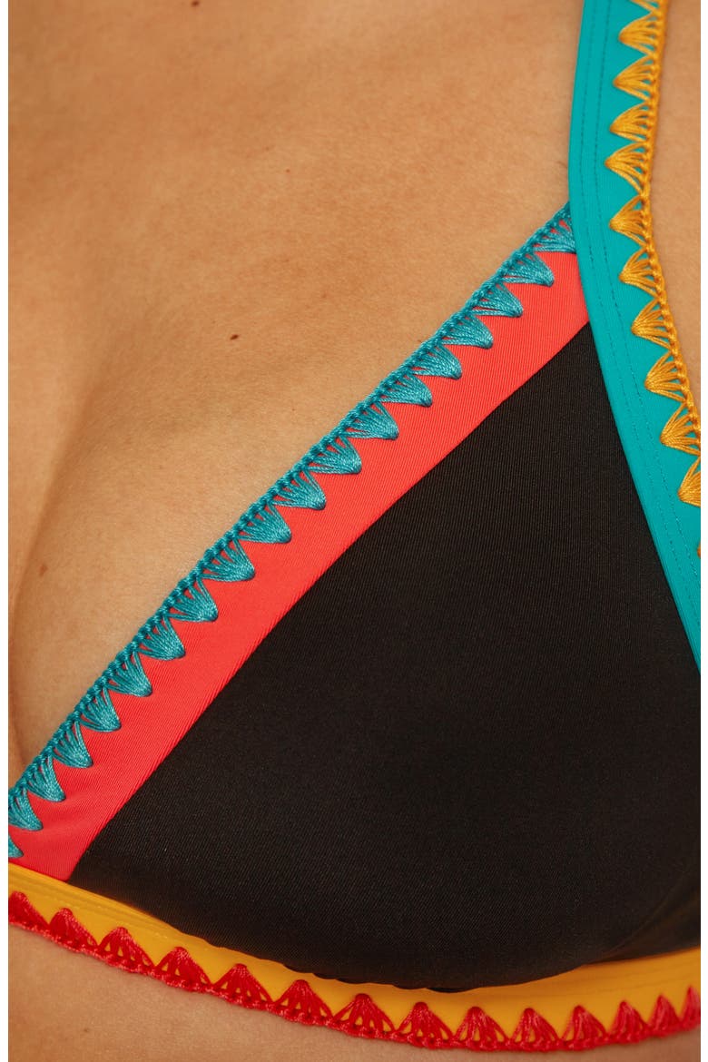 Avila Halter Bikini Top, Alternate, color, BLACK