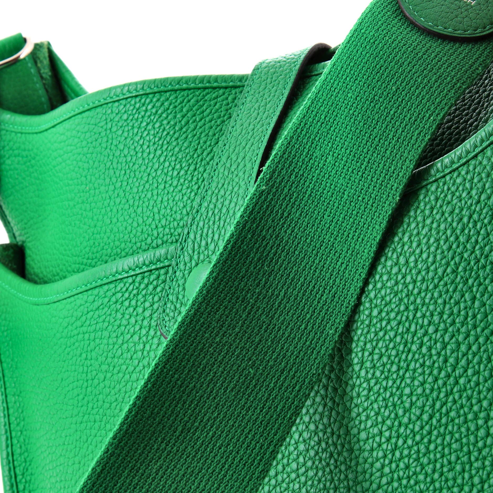 Pre-Owned Hermes Evelyne Bag Gen III Clemence GM, Alternate, color, Green