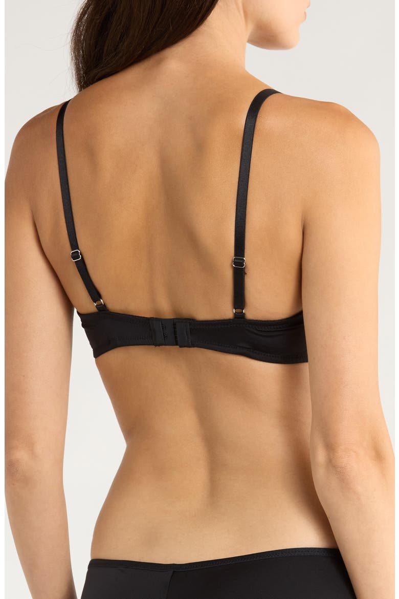 Jemma Lace & Mesh Underwire Bra, Alternate, color, CAVIAR