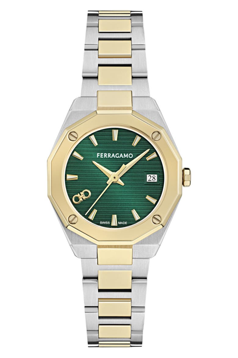 Edge Bracelet Watch, 28mm, Main, color, TWO TONE