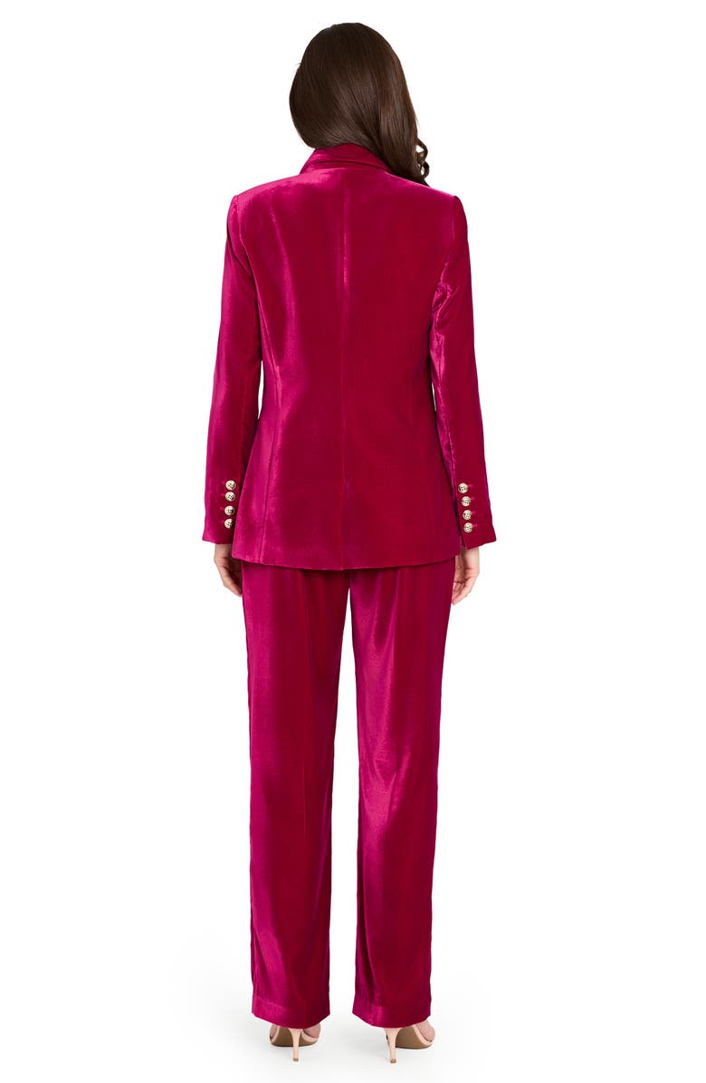 Tahari ASL Velvet Jacket, Alternate, color, Magneta