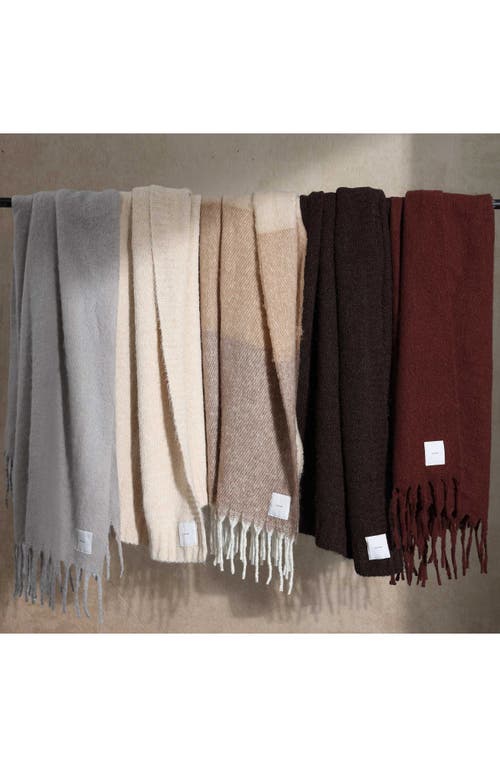 Calvin Klein Home Sweater Knit Throw Blanket In Medium Brown
