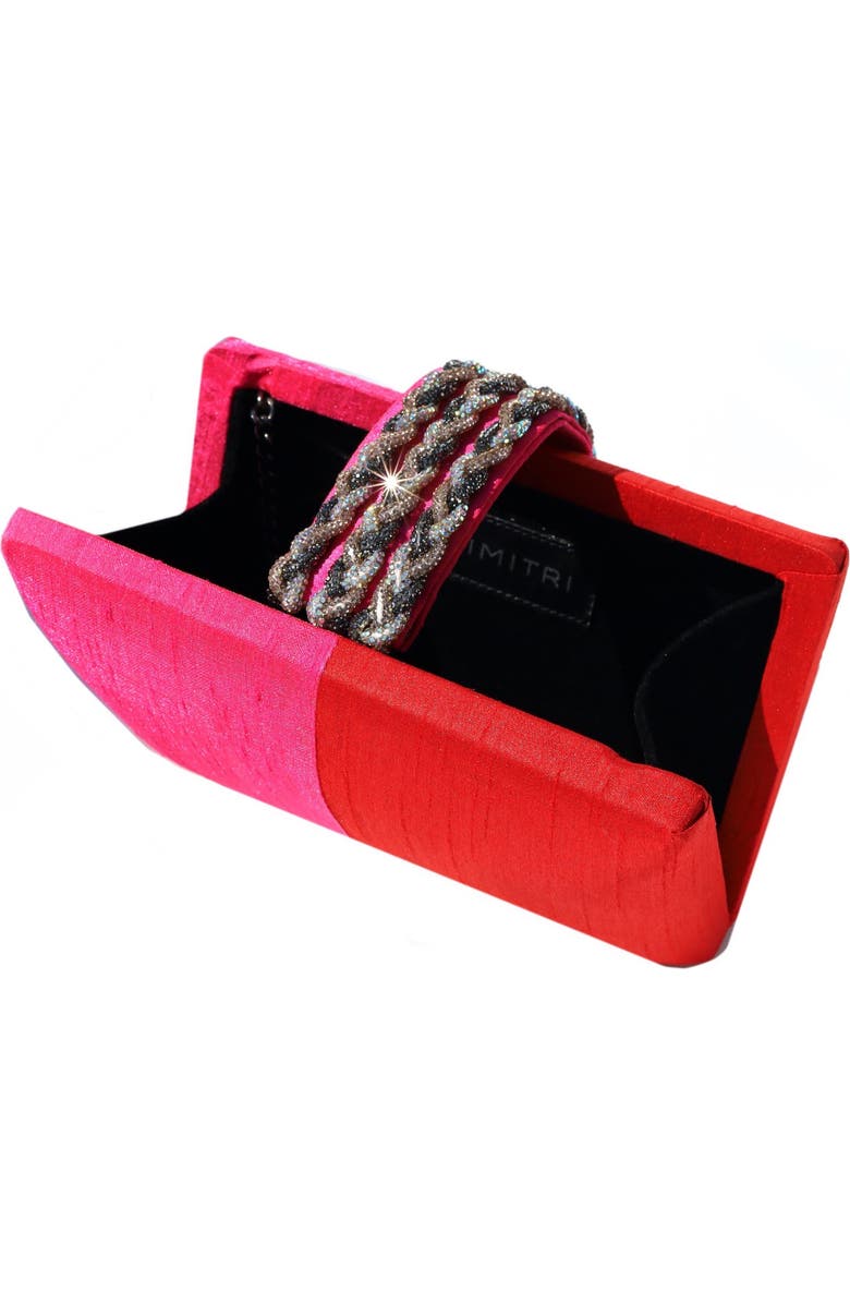 Simitri Color Block Braided Clutch, Alternate, color, Gulaab
