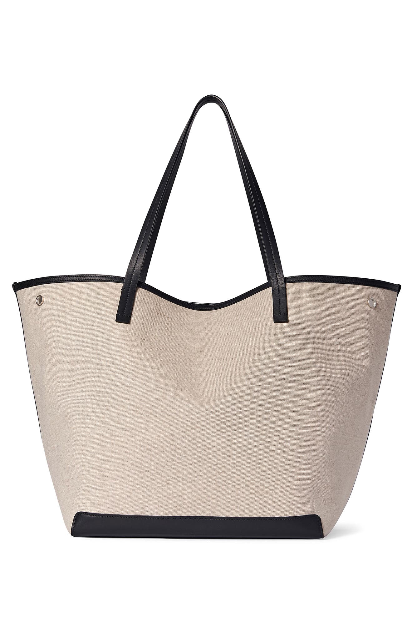 The Row Extra Large Park Linen & Leather Tote, Main, color, 