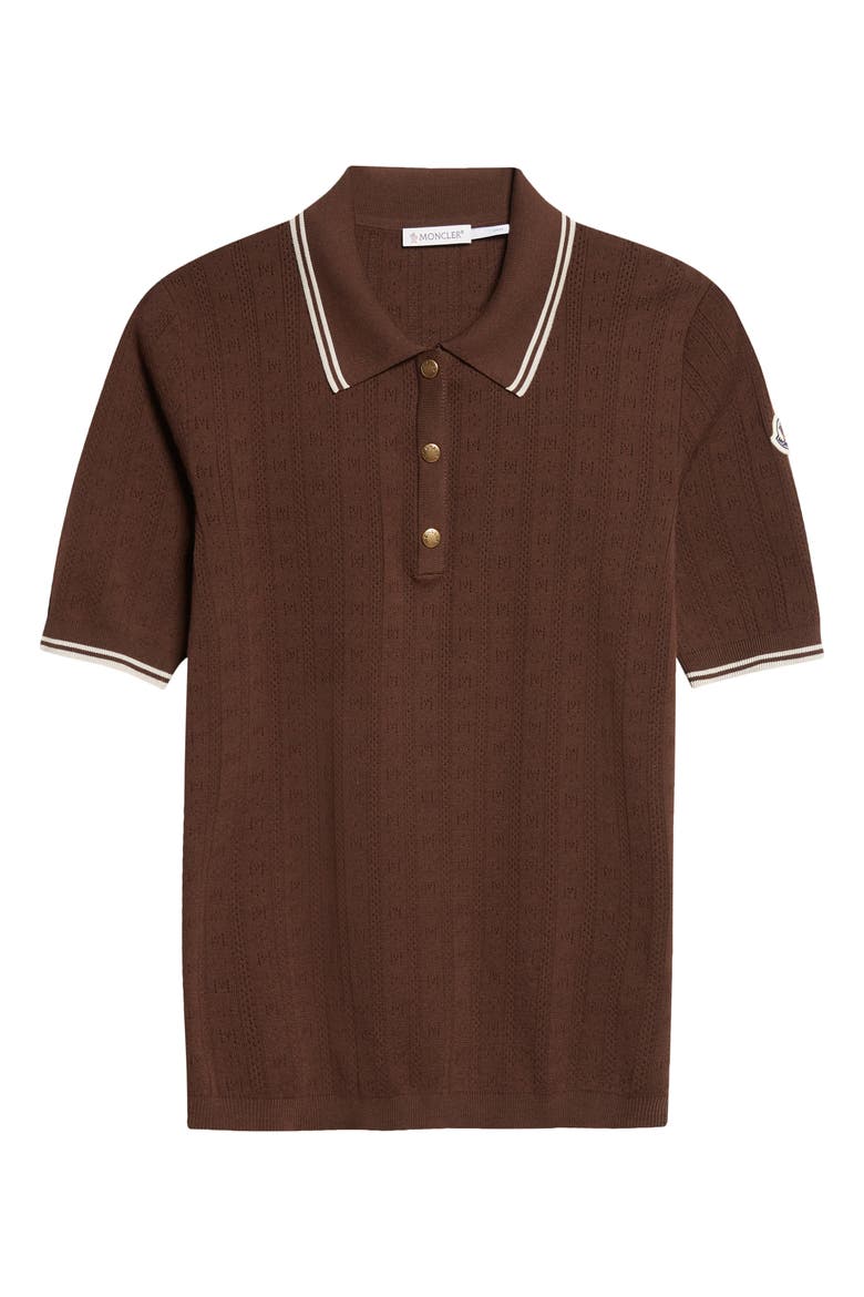 Tipped Polo, Alternate, color, BROWN