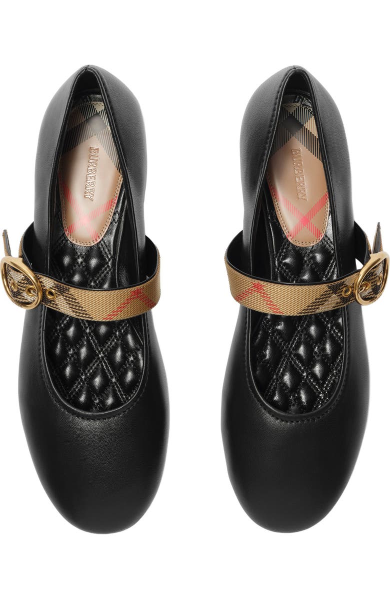 Burberry Robin Mary Jane Ballerina Flat, Alternate, color, Black