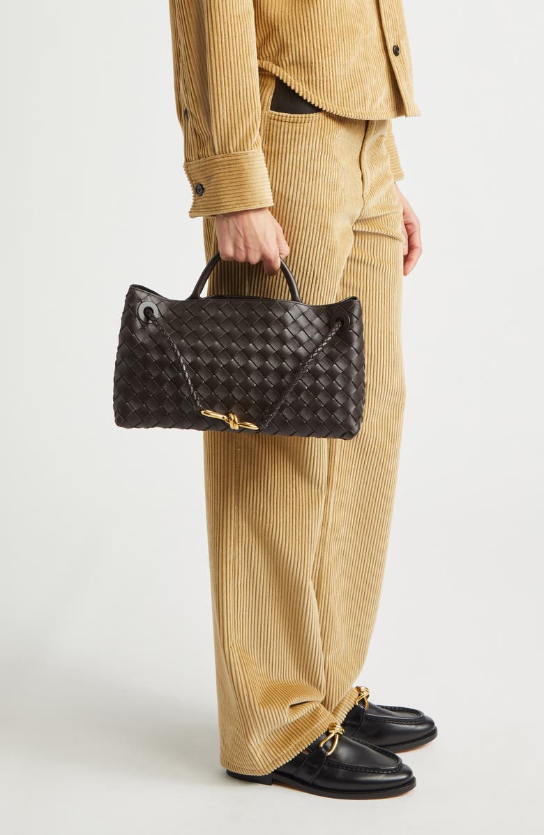 Bottega Veneta Small Andiamo Intrecciato Leather Shoulder Bag, Alternate, color, 2272 Fondant-M Brass-Fond