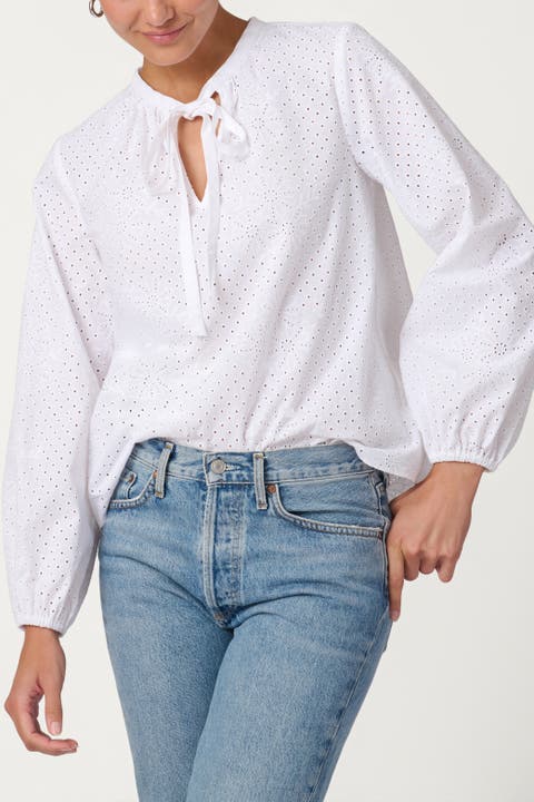 Classic Cotton Eylet Ollie Top