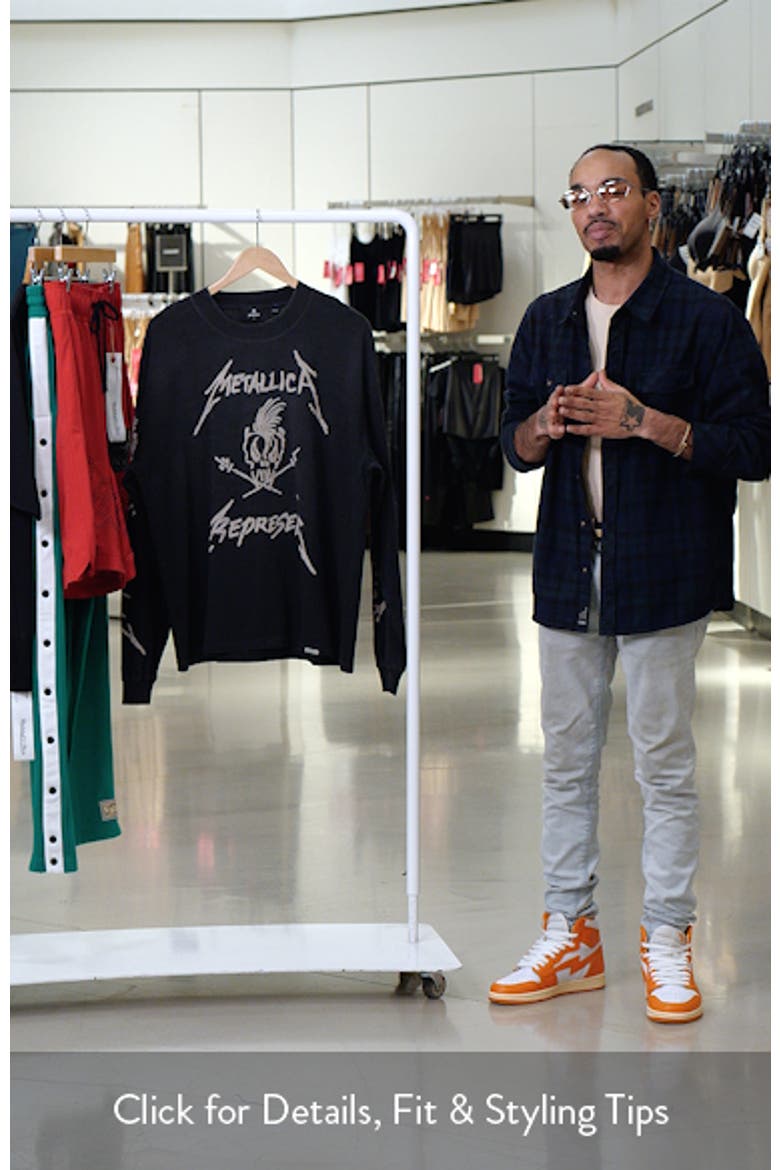 Metallica Garage Inc. Long Sleeve Cotton & Hemp Graphic T-Shirt