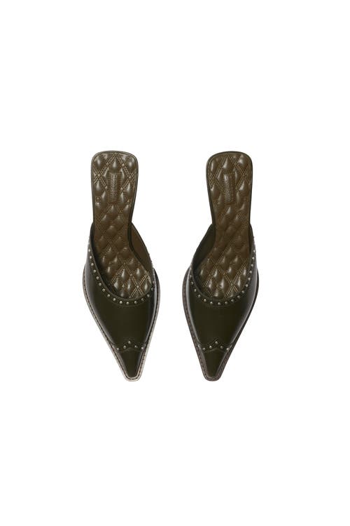 Burberry Rivet Leather Bird High-heeled Sandals In Shale