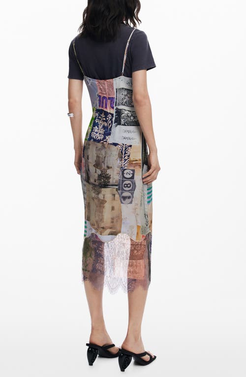 Desigual Collage 2-in-1 T-shirt & Slipdress Set In Multi