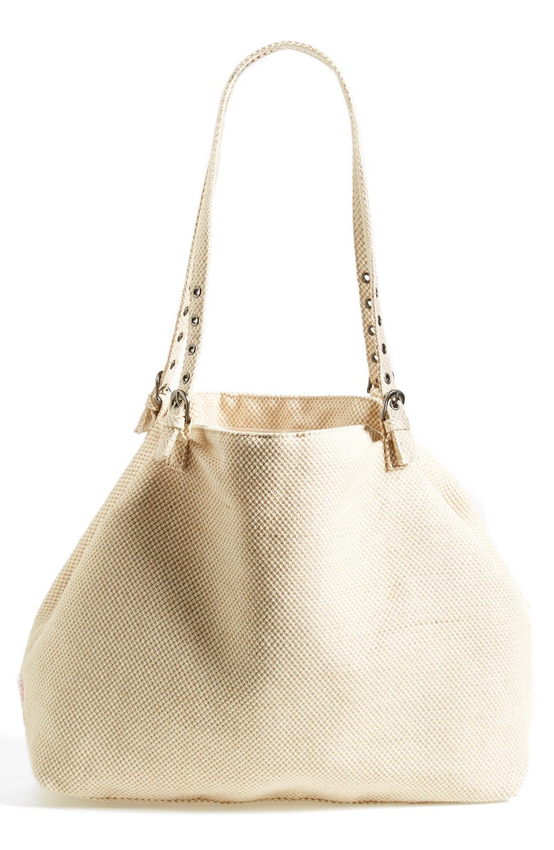 'Aruba' Metallic Beach Tote, Main, color, GOLD