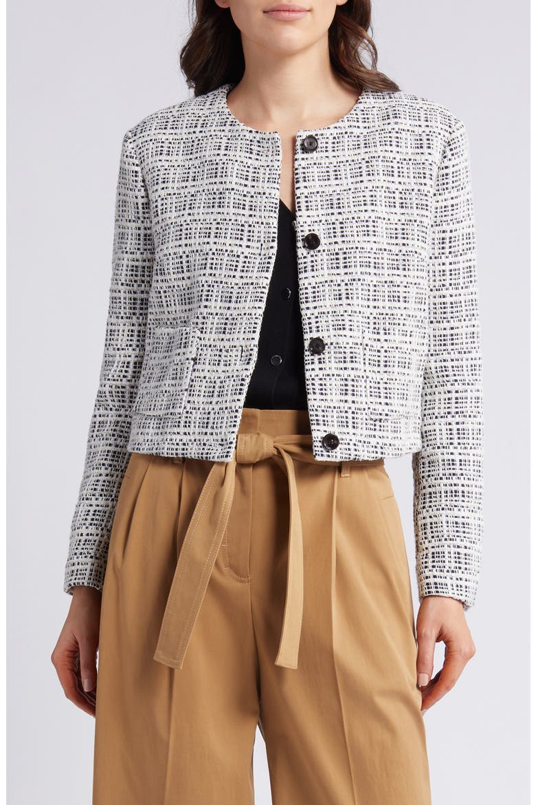 Janoa Single Breasted Jacket, Main, color, SKY CAPTAIN TWEED