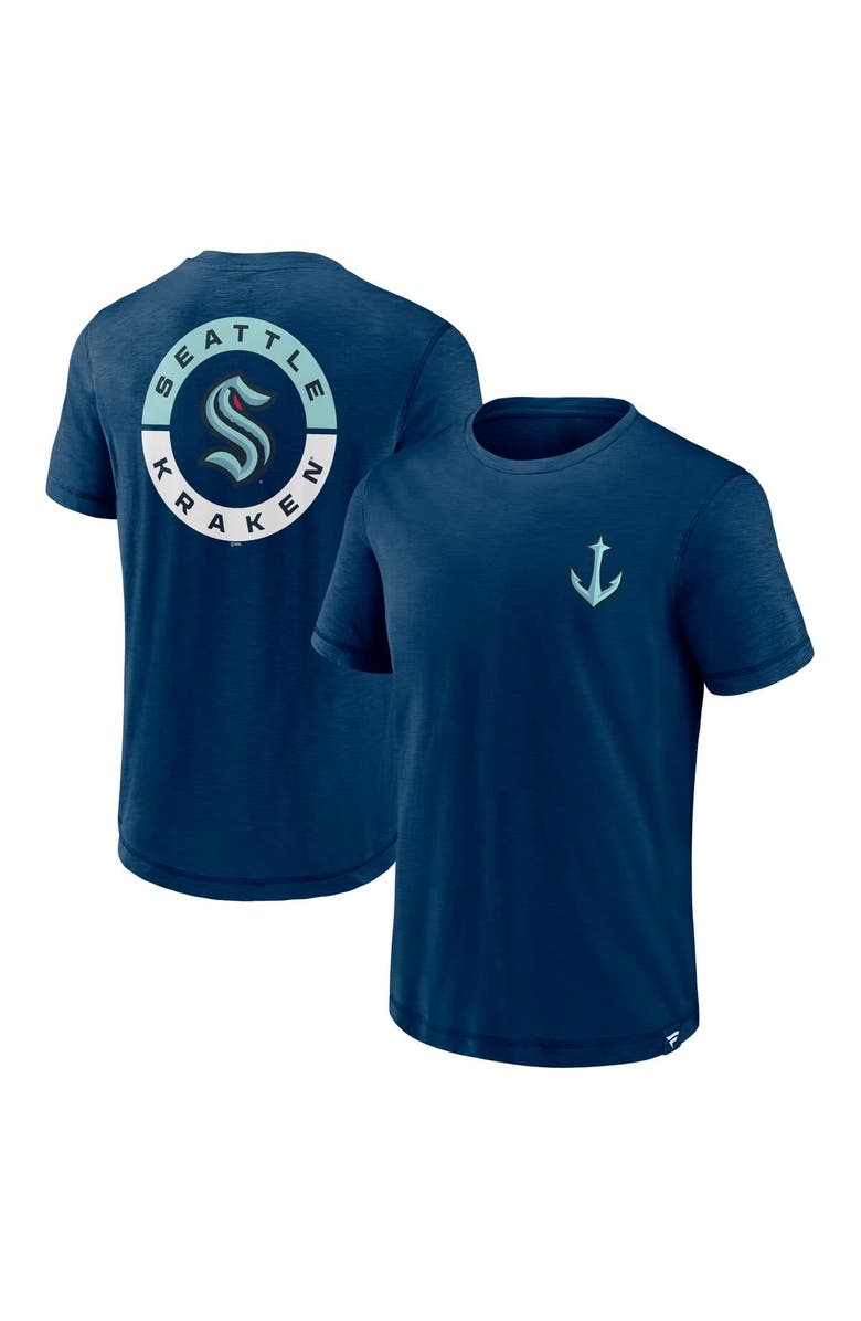 FANATICS Men's Fanatics Deep Sea Blue Seattle Kraken High Stick T-Shirt, Alternate, color, 