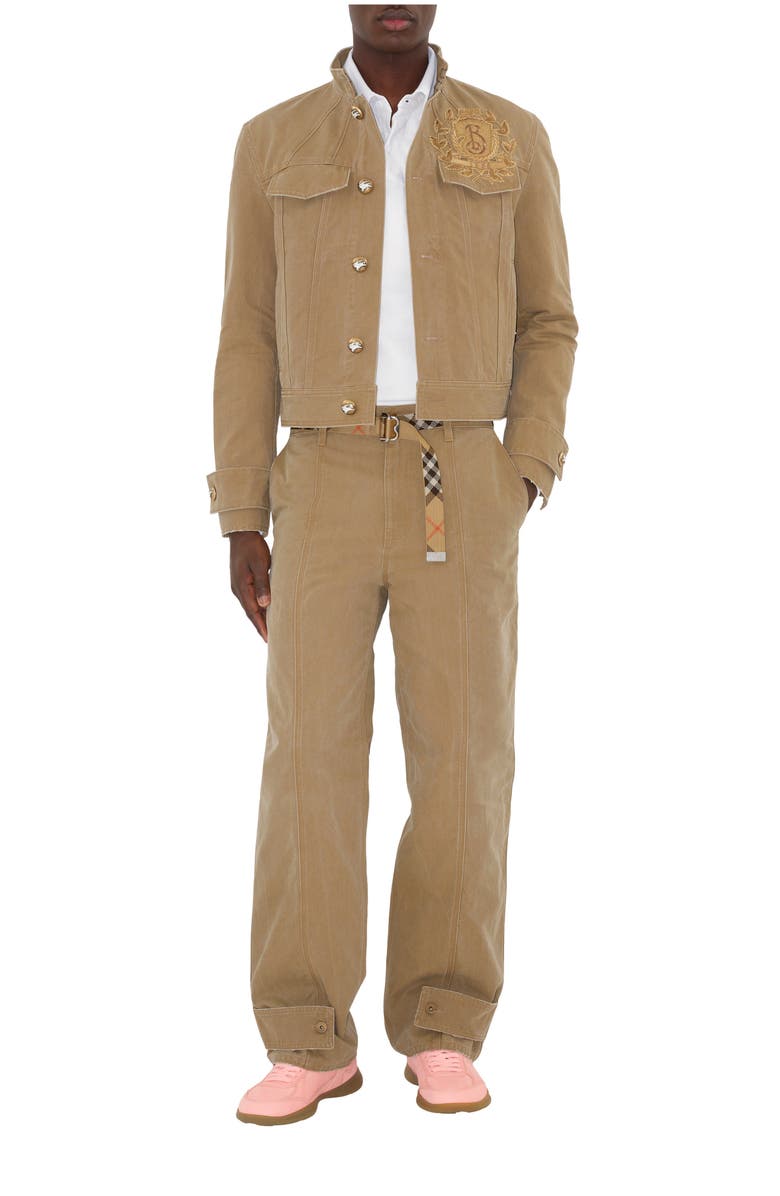 Burberry B Crest Cotton Jacket, Main, color, Walrus