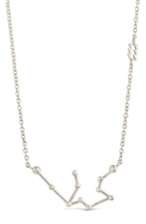 14K Gold Plated Station Constellation Pendant Necklace