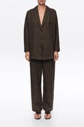 BIMBA Y LOLA Checked Wool Blend Straight Blazer