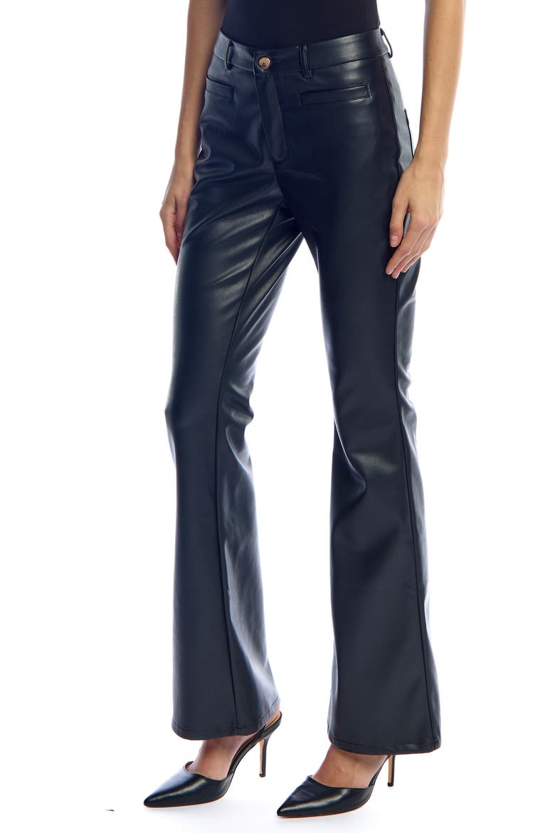 Banks Faux Leather Flare Pan, Alternate, color, Black