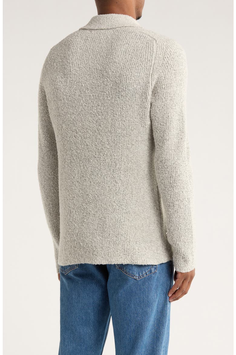 Chenille Long Sleeve Polo, Alternate, color, GREY MARLE