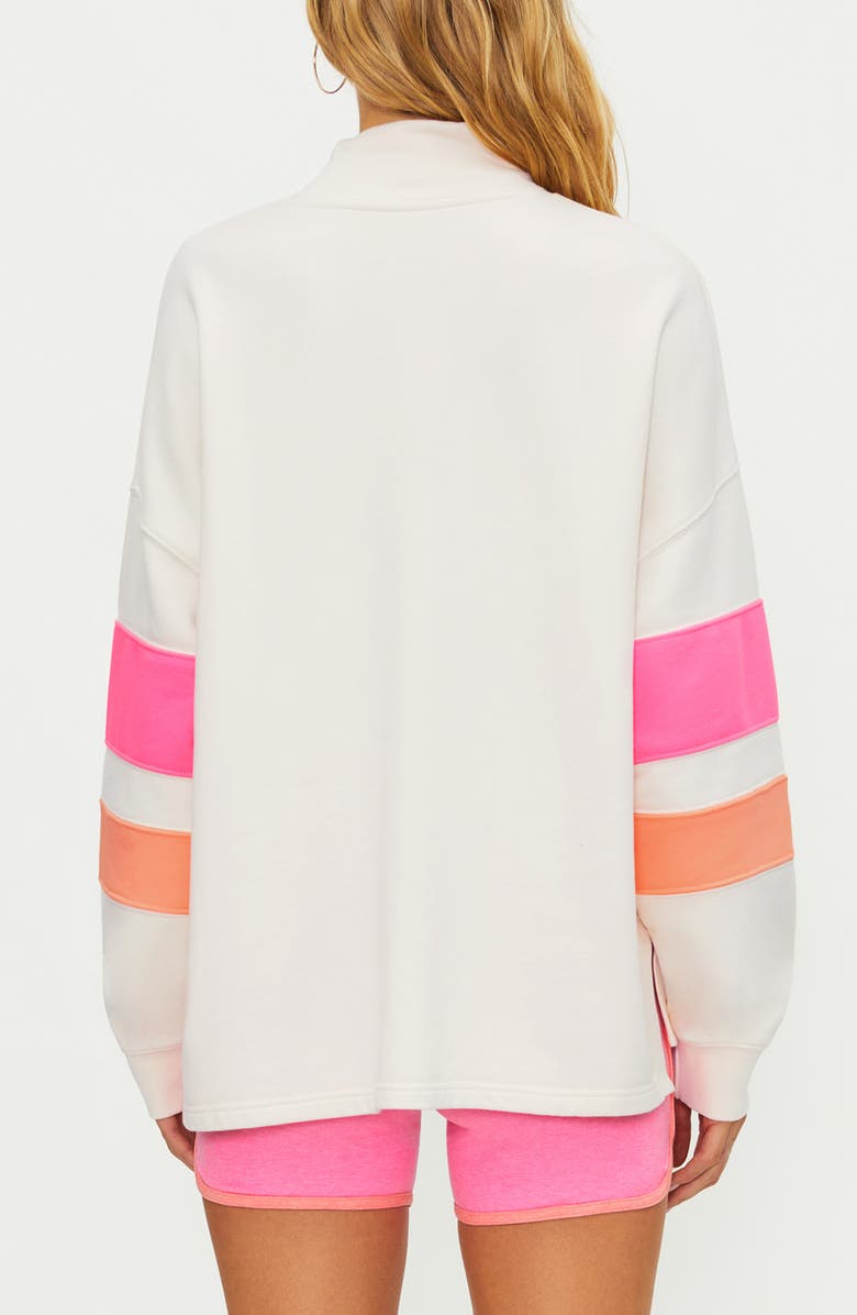 Beach Riot Jaylyn Colorblock Cotton Sweatshirt, Alternate, color, Shoreline Colorblock