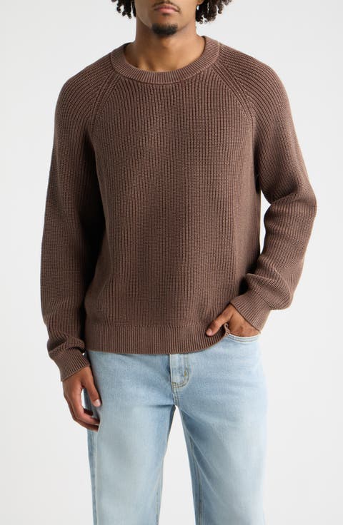 Heavyweight Ribbed Cotton Crewneck Sweater