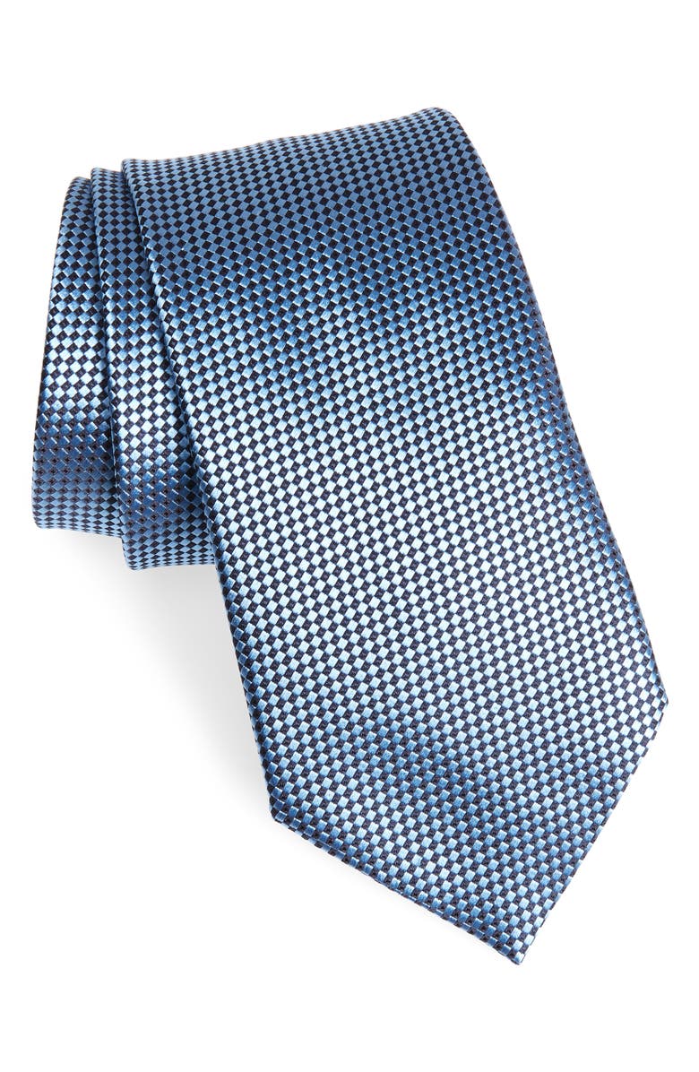 ZEGNA Ermenegildo Zegna Micro Geometric Silk Tie, Main, color,