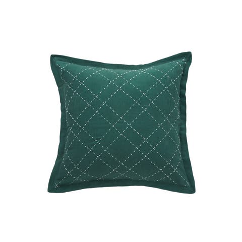 Elliot Cotton Corduroy Hand Stitched Decorative Throw Pillows