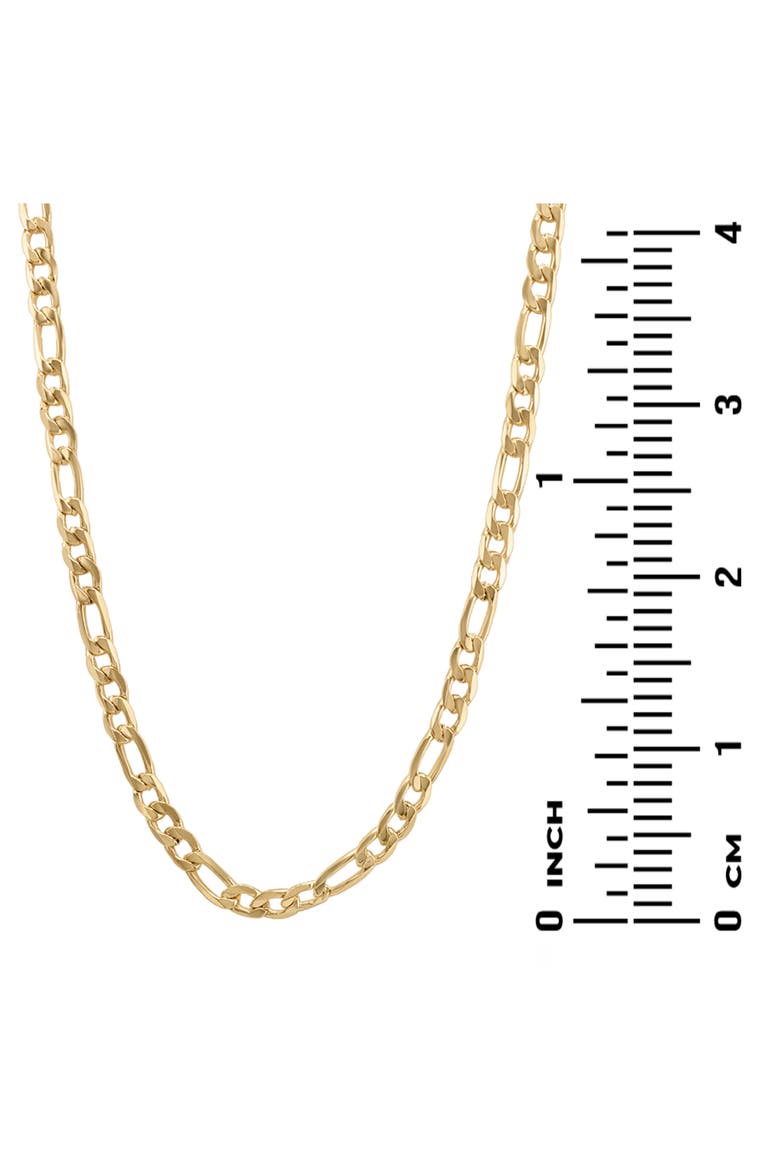 Men's Set of 2 Figaro Chain & Compass Pendant Necklaces, Alternate, color, GOLD/ SILVER